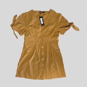 button down mini dress